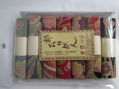Old cloth pattern Series 7 Assort Pre-Cut (8.7 "× 6.5") Rayon Crepe Print Chirimen kimono Fabric Quilt Patchwork