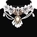 Yazilind Jewelry Pretty Design White Lace Chain Bead Retro Metal Adjustable Collar Necklace for Women