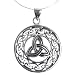 Sterling Silver Celtic Trinity Circle Pendant, 16-18