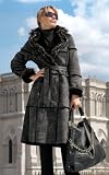 Charcoal Shearling Coat