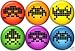 Set of 6 SPACE INVADERS Pinback Buttons 1.25