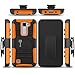 LG K8 Holster Case, LG Escape 3 Holster Case, CoverON® [Explorer Series] Holster Hybrid Armor Belt Clip Hard Phone Cover For LG K8 (K350N) / LG Escape 3 Case - Orange Neon