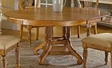 Round Dining Table with Pine Top in Antique Pine Finish
