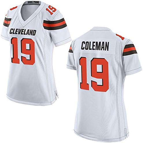 Jersey Classic Cleveland Football Browns Player Corey Coleman#19 Jersey (White, XL)
