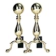 UniFlame Solid Brass Medium Ball Andirons