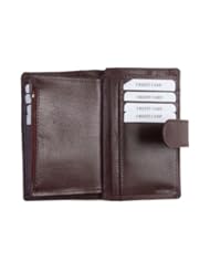 Womens RFID Blocking Leather Wallet Burgundy