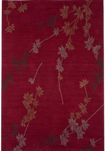 Jaipur Rugs Inc Hand Tufted, New Leaf Deep Rust/Deep Rust, 5 by 7.6 Feet