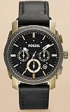 Fossil #FS4657 Men's Machine Brown Leather Band Chronograph Watch