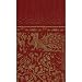 Dollhouse Miniature Gold Peacocks on Red Wallpaper