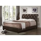 Kensington Faux Leather Double Bed Brown
