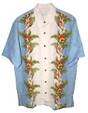 Tommy Bahama Hibiscus Boardwalk Silk/Linen Camp Shirt (Color: Dusty Icicle, Size L)
