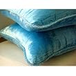 Aqua Shimmer - Decorative Pillow Covers - Velvet Pillow Cover with Handmade Beaded Border