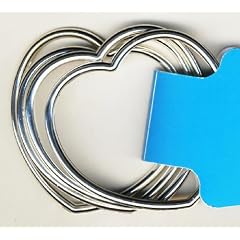 Set of 4 silver heart-shaped bangle bracelets