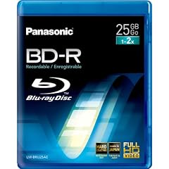Panasonic 12cm Blu-ray Discs f�r 2fache Brenngeschwindigkeit, 2x, wieder beschreibbar / 25GB in Videobox Amaray Case