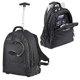 Navigator Deluxe Rolling Backpack Black 9000-70BK by Navigator
