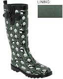 Capelli New York Shiny Panda And Bamboo Sporty Rubber Rain Boot Green Combo 8