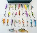 fishing tackle 25 PC AND A FEW EXTRA! complete fishing lure set AND tackle box great present S