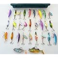 fishing tackle 25 PC AND A FEW EXTRA! complete fishing lure set AND tackle box great present S