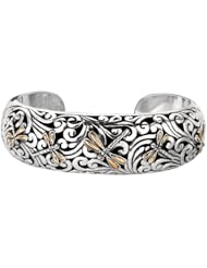 Designer Phillip Gavriel 18k Gold & Silver Collection Dragonfly Zen Collection Cuff Bangle 7.5"