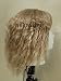 15" Strawberry Blonde with tipped Pale Blonde relaxed waves / straight bangs synthetic wigs