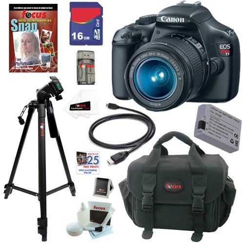 amazon Canon EOS Rebel T3 12.2 MP CMOS Digital SLR Camera with EF-S 18-55mm f/3.5-5.6 IS II Zoom Lens + 16GB Deluxe Accessory Kit