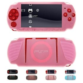 Sony Playstation Portable PSP Slim 3000 Anti-Slip Silicone Case Skin Protector Cover+ Free Screen Protector (Many Colors Available)