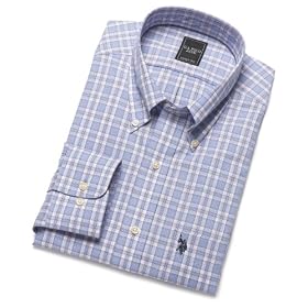 USPA Men's Blue Plaid Shirt