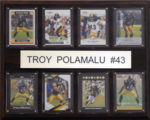 NFL Troy Polamalu Pittsburgh Steelers 8 Card Plaque