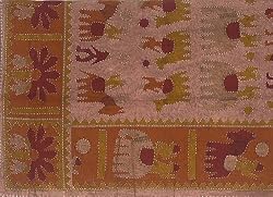 Cotton Bedspread Bedcover Wood Block Print Double Layered Embroidered (bscov331)