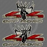 Elk 4x4 Truck Sticker Decal Bull Hunting Camouflage Camo