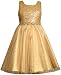 Cheap Skirts | Sequin Skirts - Bonnie Jean Girls 7-16 Sequin Bodice To Glitter Mesh Skirt,Gold,16