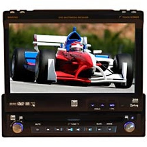 Dual XDVD700 AM/FM/DVD Receiver with 7-Inch Motorized LCD, Touch Screen, Audio/Video/i-Pod Interface (Black) On Sale