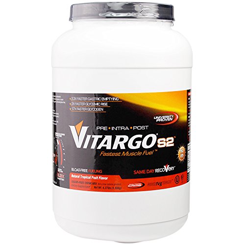 Vitargo S2 - Gluten Free Pre - Intra - Post Workout and Sport Supplement, Natural Tropical Fruit 25 Serving (FFP)
