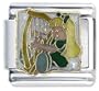 Girl Playing Harp Musical Italian Charms Bracelet Link