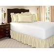 California King Bone Ruffled Bed Skirt with 14" Drop