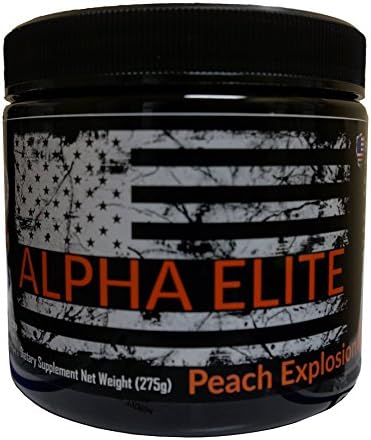 Alpha Elite: Pre Workout Supplement - Peach Explosion - with 99% pure materials (Creatine, Beta-Alanine, D-Aspartic Acid and more)