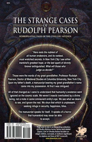 Cover image : The Strange Cases of Rudolph Pearson: Horriplicating Tales of the Cthulhu Mythos (Call of Cthulhu Fiction)