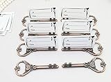 40pcs Multi Function Antique Skeleton Key Heart Shaped Bottle Opener Place Card Holder Wedding Favor Rustic Decoration