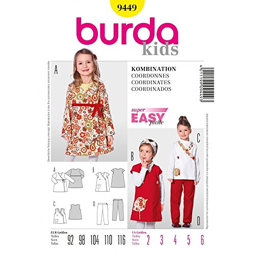 BurdaKids Sewing Pattern 9449 - Coordinates Sizes: 2-6 Years