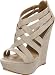 Steve Madden Women's Xcess Wedge Sandal,Bone,9 M US