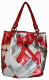 Kathy Van Zeeland Purse Handbag Geranium Diamond Patch Shopper