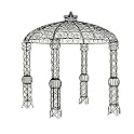 Scroll Top Wire Pergola
