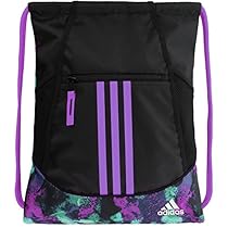 adidas Alliance II Sackpack, One Size, Black/Sherbet Shock Pink/Shock Purple
