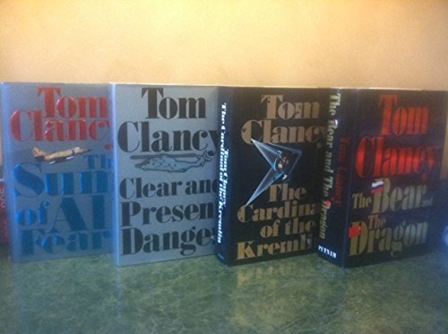 Set (4) Tom Clancy Hardback (Clear and Present Danger)~ (The Bear and the Dragon)~(the Cardinal of the Kremlin)~(the Sum of All Fear's)