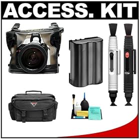 DiCAPac WP-S10 Waterproof Case + BLM-1 Reachargeable Battery + Precision Design Accessory Kit for... by