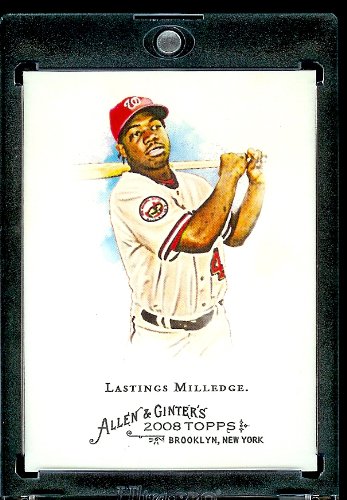 2008 Topps Allen and Ginter # 248 Lastings Milledge ( Washington Nationals ) MLB Baseball Card in Protective Display Case!