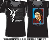 MICHAEL JACKSON T-SHIRTS FOR GIRLS - MICHAEL JACKSON TRIBUTE SET! - MICHAEL JACKSON TEES - TRIBUTE SET!