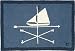 Blue White Weather Vane Nautical Maritime Marine Seasonal Decorative Area Rug FREE SHIPPING!