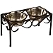 Bowls in Raised Iron Feeder - Black (S)