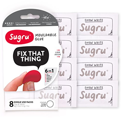 Sugru Moldable Glue - White (Pack of 8)
